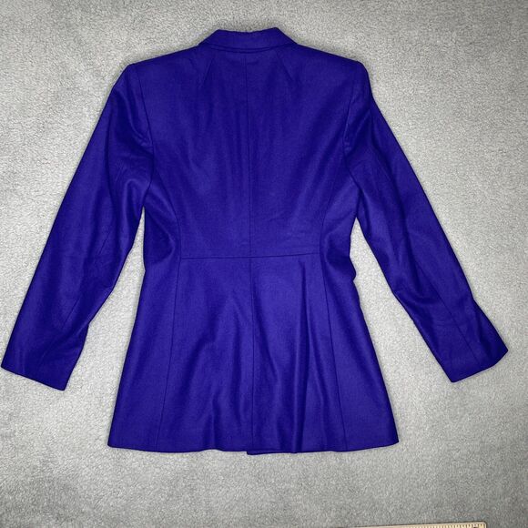VTG Crossing Pointe Purple Wool Blazer Women 8 P Retroglam Office Long Blazer - Picture 10 of 13